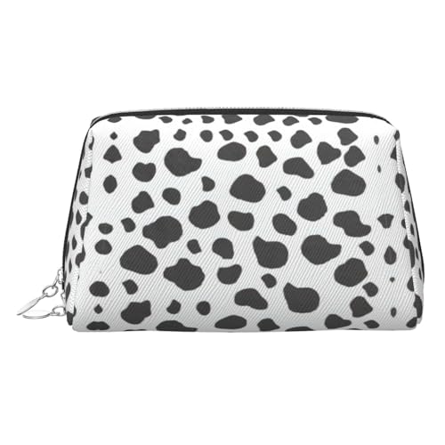 Cow Print Makeup Bag Vanity Case with Divider Travel Toiletry Bag Portable Cosmetic Bag
