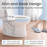 LUXE Bidet NEO 320 Plus – mocowanie deski sedesowej nowej generacji do bidetu ciepłej wody z innowacyjnymi zawiasami EZ-Lift, podwójnymi dyszami i trybem samoczyszczenia 360°, chromowana