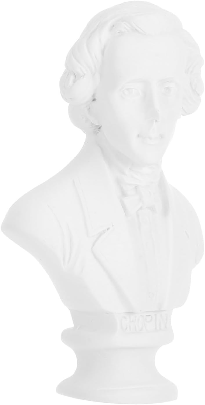 Amosfun Resin Musician Bust Figurine for Home Decor and Photography