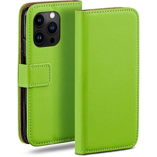 Étui iPhone 16 Pro Max clapet vert moex parfait pour voyager léger sans portefeuille
