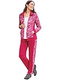 AmeriMark Womens Activewear Pant Set Zipper Jacket Pockets and Pull On Pants Currant MP