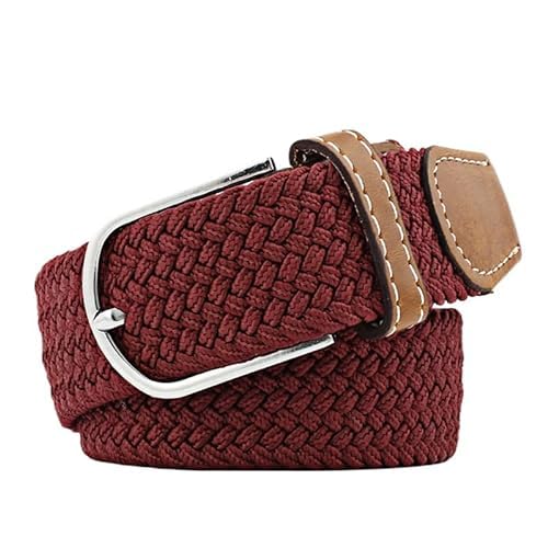 Pooyikoi Mixed Color Woven Braided Stretch Belts for Men & Women Elastic Canvas Woven Belts for Jeans Pants
