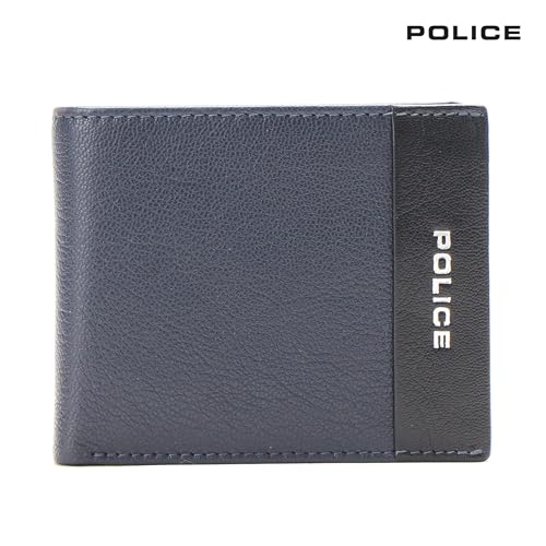 POLICE Rapodo Over Flap Coin Wallet Mens Wallet Genuine Leather Wallet for Men Bifold Purse with Card Holder 4 Credit Card Slots 1 Coin Pocket - Black 2 41IUtUn9ZdL
