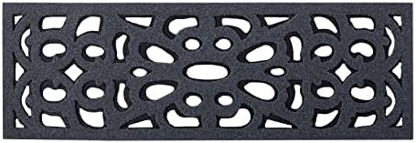 Nicoman Non-Slip Barrier Doormat Eco-Friendly Scrape Outdoor/Indoor Drainage Door Mat, Grey, (75x44cm) Half-Moon