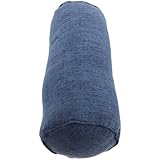 BESPORTBLE Cuscino Yoga Cilindrico per Supporto Lombare e Collo, Poggiapiedi per Stretching, Cuscino Fitness Portatile per Esercizi a Casa in Palestra, 15x15x40 Cm, Rivestimento Blu