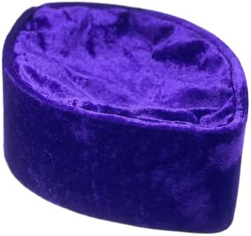 Oga Faaji African Native Hat Foldable Velvet Hat (Large, Purple)