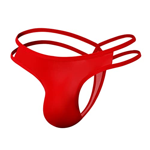 Men's Stretchy Waist Lightweight G-String Underwear Pouch Thongs