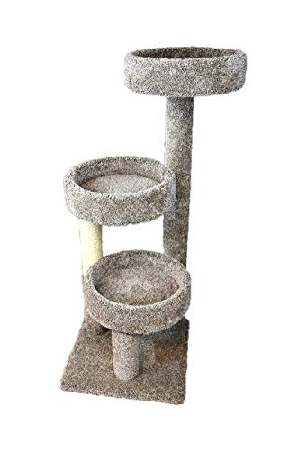 Torre rascador para gatos New Cat Condos de madera y alfombra miniatura 1