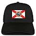 Armycrew New Florida Home State Flag Embroidered Patch Mesh Trucker Cap - Black