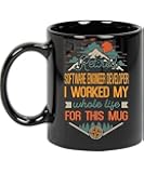 Coffee Mug Retired Software Engineer Developer I Worked My Whole Life for This Mug Retro Vintage Mug Jobs for Men, Women 11oz Black Mug 374373 588659