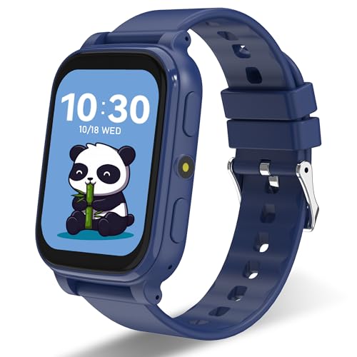 Reloj Inteligente Niño, 1.83' Smartwatch Niños Niñas Pulsera Actividad con 18 Juego Podómetro Despertador IP68 Resistente al agua Monitorización del Sueño IP68 Impermeable Reloj Niños cumpleaños