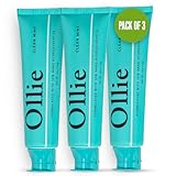 Ollie Clean Mint Nano Hydroxyapatite Toothpaste for Teeth Whitening, 10% Hydroxyapatite Formula, (Pack of 3, 4oz)