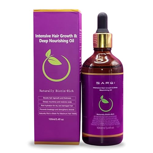 SARQI – Hair Growth Oil 100% Natural with Castor, Batana, Pumpkin...