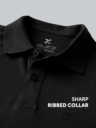 Image of XYXX Men's Nova 100% Combed Cotton Regular Fit Polo T-Shirt