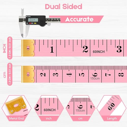 Image of Aakriti Measurement Tape Measure Soft Ruler Measuring for Vinyl Body Fabric Sewing Tailor Cloth Measurement Craft Supplies, 60-Inch /5 Foot Double Scale Ruler Colours May Vary (5)