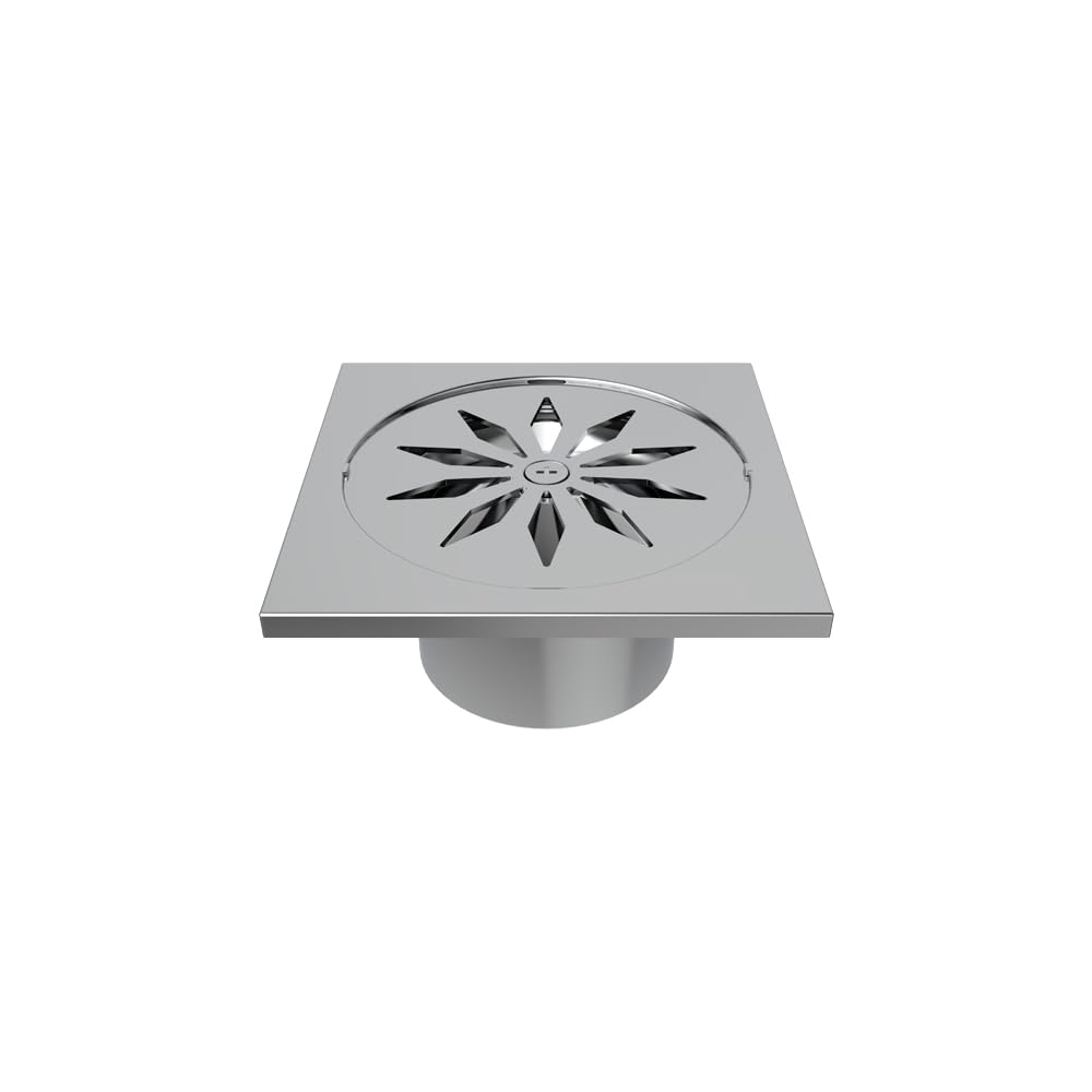 Viking SS304 Drain with Cockroach Trap Square - Stainless Steel 304- Length & Width 75mm (3”) Polished Finish, Efficient Water Drainage, Prevents from Insects, Hygienic-image-33