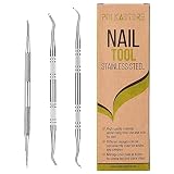 3-Pack Ingrown Toenail File And Lifters, Professional Surgical Stainless Steel Ingrown Toenail Tool-