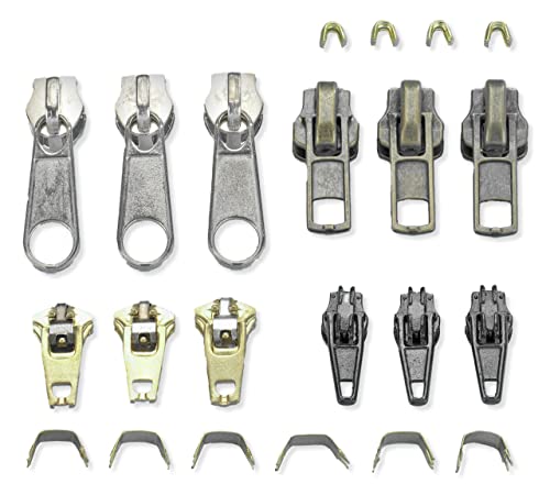 Maximex Kit de réparation fermetures à glissière en 22 pièces en 22 pièces Argent