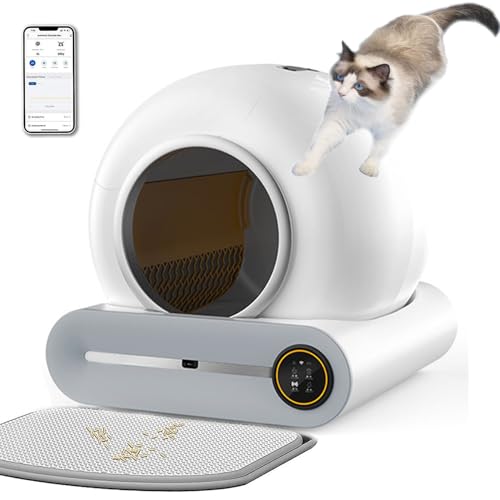 Lettiera automatica autopulente per gatti, grande capacità, con rimozione degli odori e controllo tramite app, garantisce la massima igiene e comfort per il tuo gatto