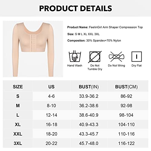 FeelinGirl Post Surgery Compression Bra Front Closure Breast Shaper for Women Posture Corrector Tops with Breast Support Band