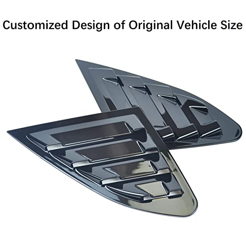 Smart Repairboy For Chevy Malibu 2016-2022 Rear Side Window Louvers, Racing Style Louvers Air Vent Scoop Shades Cover Blinds 1Pair - Glossy Black #TOP3