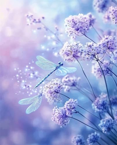 Kit de broderie de perles fleurs de gypsophile fantastiques 50x60cm