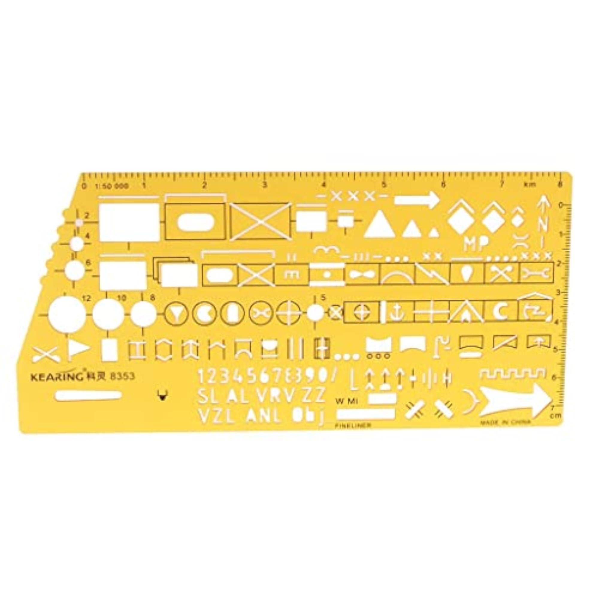 Multifunction PVC Markings Technical Drawing Template Stencil