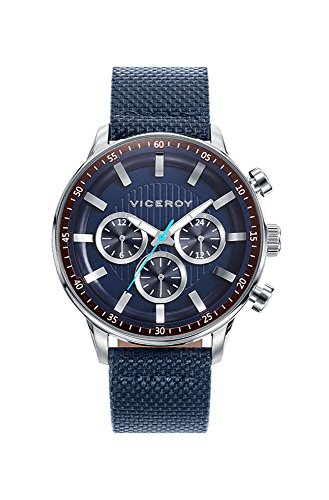 Preisvergleich Produktbild Viceroy Herren Multi Zifferblatt Quarz Uhr mit Leder Armband 42305-37
