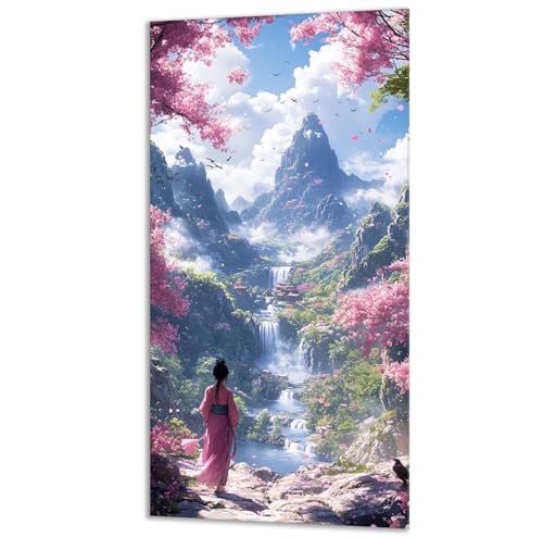 ペイントバイナンバー 山々 風景 Paint by Numbers アクリルペイント キット DIYペイント 大人 子供の塗り絵 キット 数字 キャンバスアート ブラシとアクリル絵の具が入 大さい 油絵セット オフィス インテリア リビング装飾, クリスマ