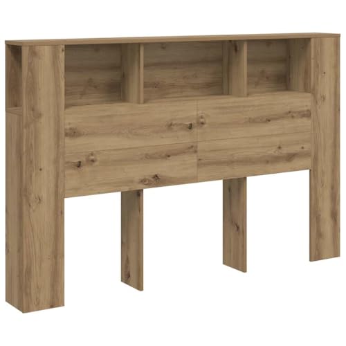 vidaXL Armoire à tête de lit Chêne Artisanal 160 x 18,5 x 103,5 cm Bois d'ingénierie