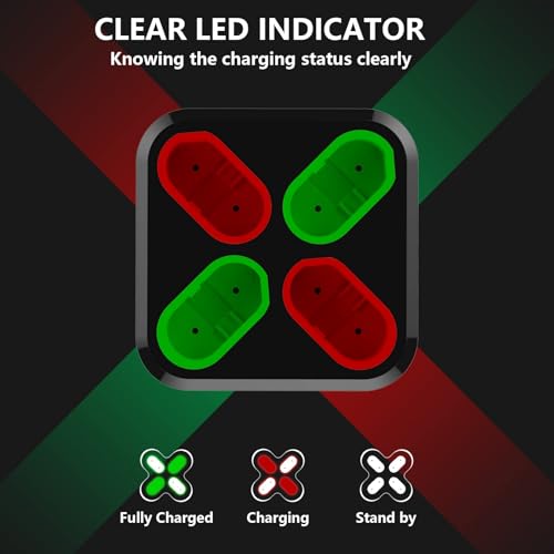 Battery Pack for Xbox Controller, 4 Pack 1500mAh Rechargeable Battery Packs for Xbox One Controller, for Xbox Series X|S, Battery Packs with Charger Dock, USB Charger Station