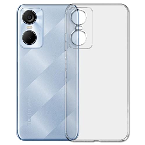 Image of COVERBLACK Rubber Back Cover for Tecno Pop 6Pro - Transparent