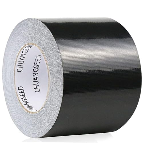 Chuangseed BDT Heavy Ducty Black Wide Duct Tape,Industrial Grade 3 Inches X 55 Yards cover