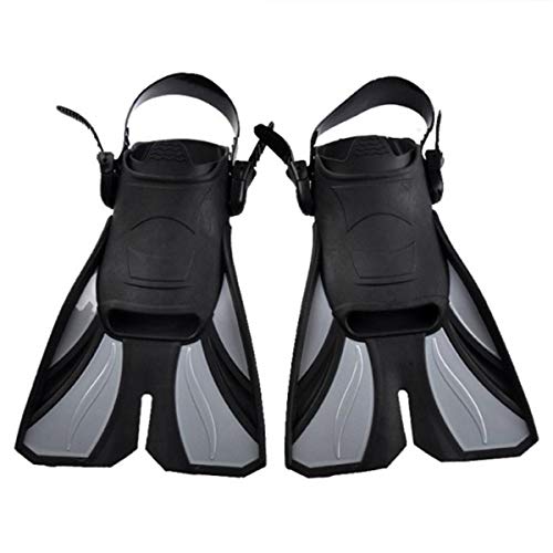 MXCYSJX Snorkel Aletas, Patas de Rana Tamaño Corto Ajustable para bucear Buceo Hombres Mujeres Niños Abiertas natación Aletas de tacón