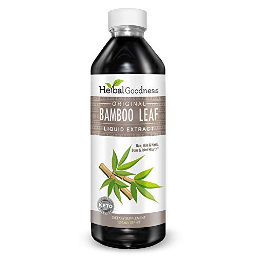 Bamboo Leaf Extract Liquid - 70% Natural Silica - Vegan Collagen Superfood Dietary Fiber for Hair, S - //coolthings.us