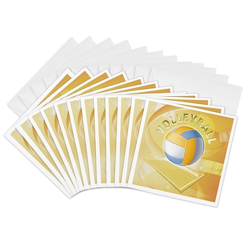 Cartes volleyball 3dRose pour féliciter votre équipe après le match