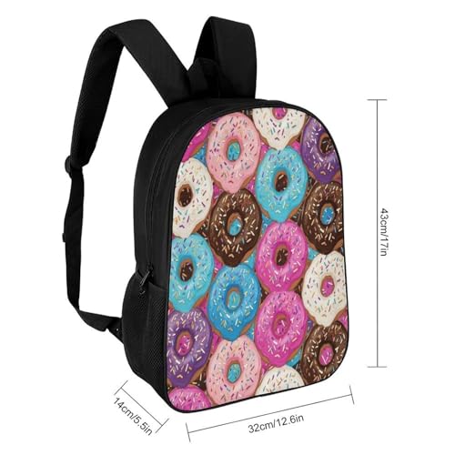Mens Doughnut Donut Backpack, Adjustable Spacious Shoulder Bag with Pockets and Handle, Cool Multi-Functional Backpacks for Gym2