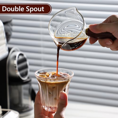 Vaso medidor espresso con mango de madera 120 ml miniatura 5