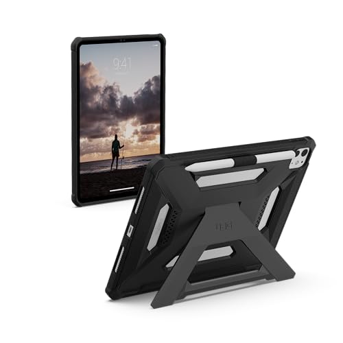 Image of Urban Armor Gear UAG Designed for iPad Pro 11 inch Case (6th / 5th Gen, M5 /M4, 2025 /2024) (A3357, A3358, A3359) Scout Plus Rugged Transparent Protective Cover with Kickstand and Pencil Holder - Black