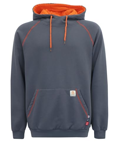 BOCOMAL FR Hoodies 10.5oz Midweight Cottoon Fleece Pullover Flame Resistant Hooded Sweatshirts NFPA2112