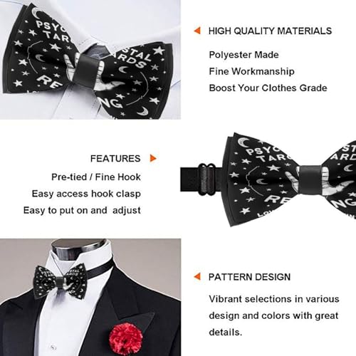 Supdreamc Men's Classic Bow Tie - Adjustable Length for Weddings & Parties4