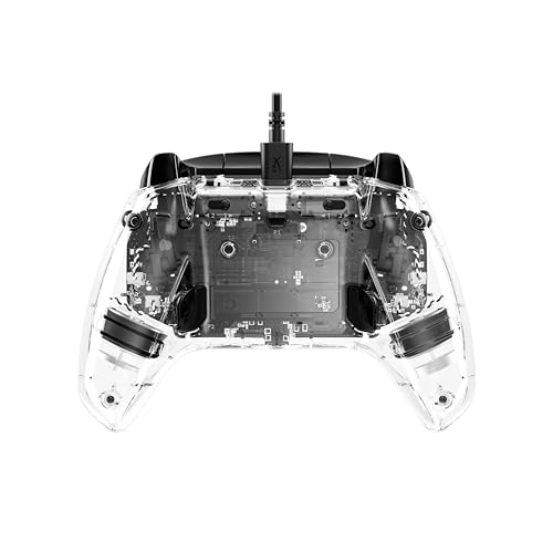 Clutch Gladiate RGB, Controller cablato USB-C con licenza XBOX, Doppi blocchi per grilletti, Pulsanti programmabili, Impugnatura comoda, Jack Audio 3,5 mm, Compatibile con Xbox, Trasparente - Controller - Immagine 12