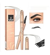 Crayon à sourcils liquide stylo étanche pour sourcils avec 4 pointes à microfourche, ...