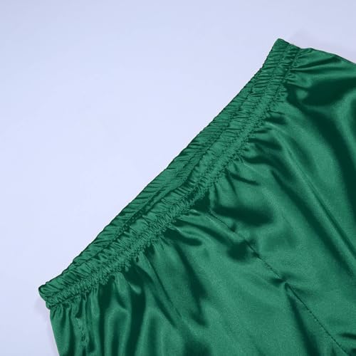 WWPPAION 2026 Christmas Pajamas for Family Silk Satin Button Down Sleepwear Long Sleeve Nightwear 2 Pcs Comfy Loungewear Set Mom Green - image 7