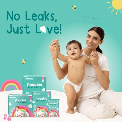 Image of Romsons Poochie Play Pants Baby Diapers - XXL (42 Pieces) | Suitable for 15-25 KG | 360 Comfort Fit and Leakproof Upto 10 Hrs.