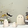 3 Pcs Halloween Tiered Tray Decor Halloween Table Centerpieces Decorations Wooden Corn Ghost Signs Rustic Home Kitchen Table Gifts Decor for Halloween Party Supplies (Ghost)