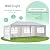 LIULINREST 10X20FT Outdoor Canopy, White Party Tent with 4 Removable Sidewalls, Waterproof Shelters Gazebo for BBQ, Birtheday Party, Wedding, Events, Backyard, Garden and Patio