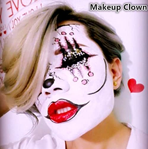 Go Ho White and Red Stick,England Flag Red & White Set,Sweat Proof Face Paint,Clown Joker Face Body Paint for Halloween Cosplay SFX Makeup,Safe Lip&Face Paint - Image 2