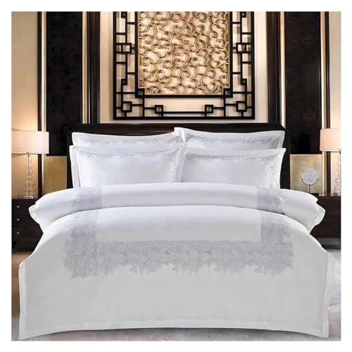 Ensemble de literie en satin de coton avec broderie chic lit King