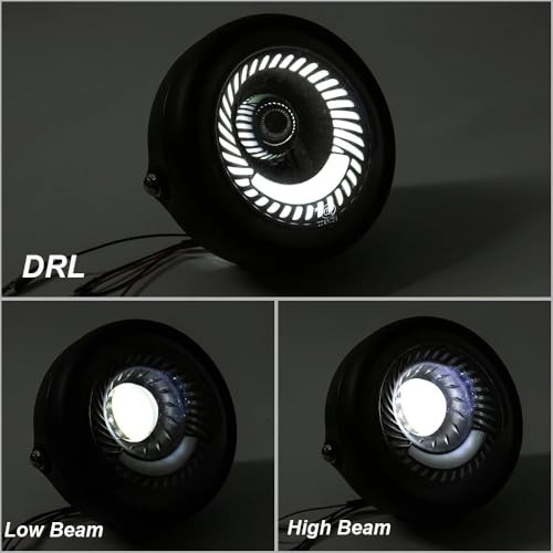 Lampe frontale Led rétro pour remplacer le phare halogène faible de votre Bobber - 5